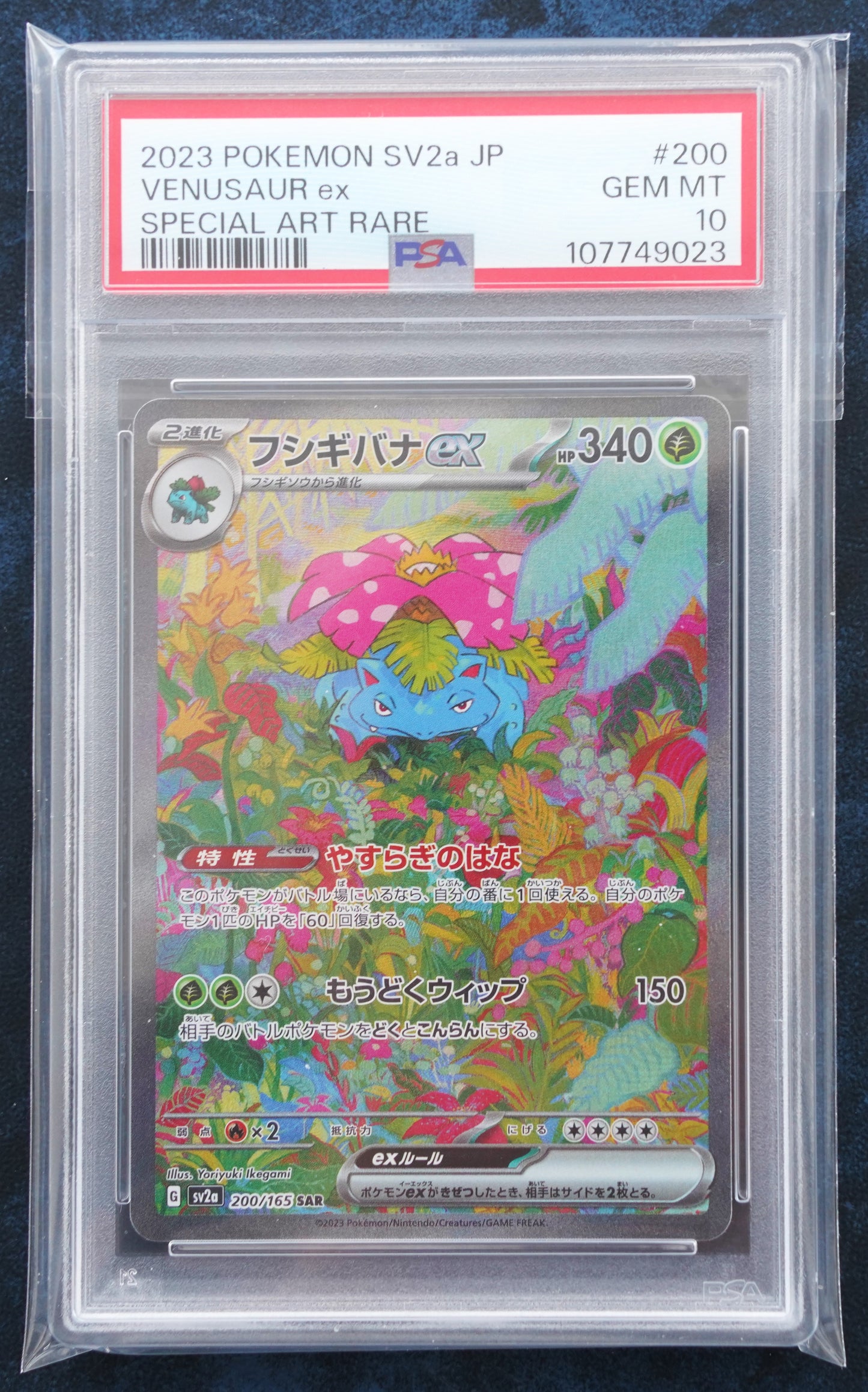 PSA 10 200/165 Venusaur SAR SV2a