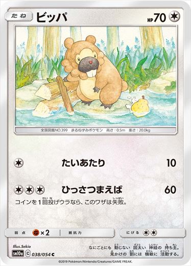 038/054 Bidoof sm10a