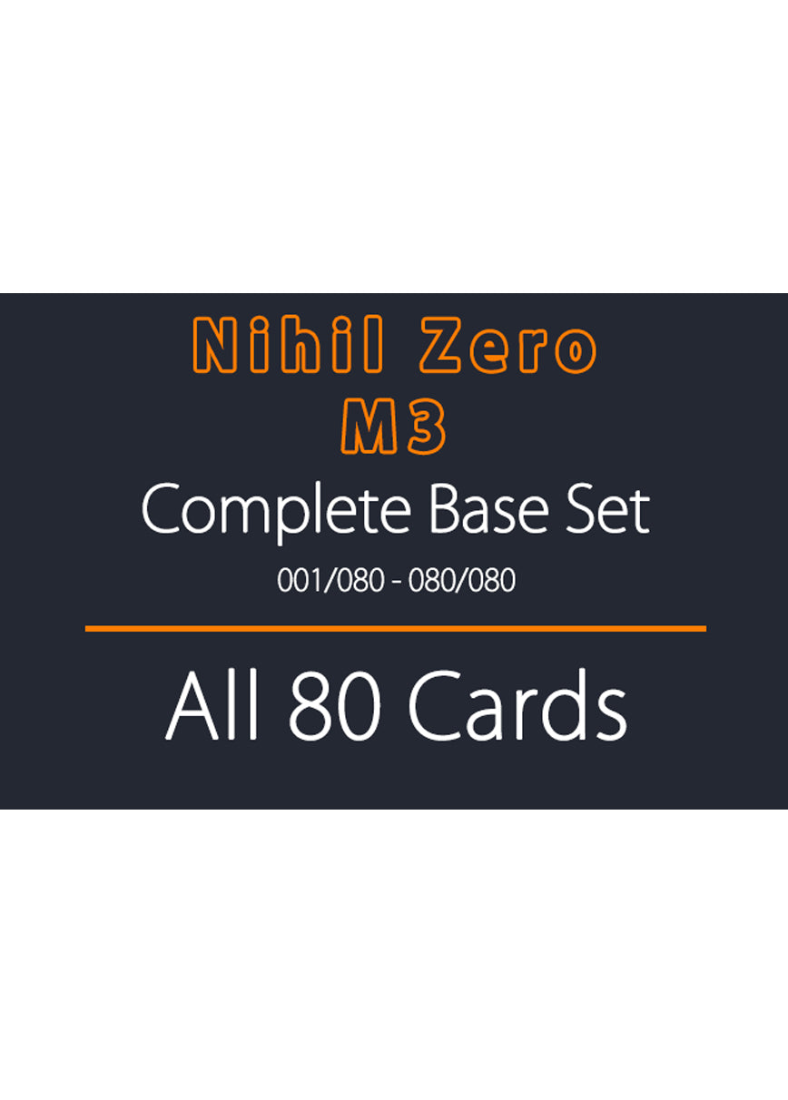 Nihil Zero M3 Full Base Set x 80 Cards 