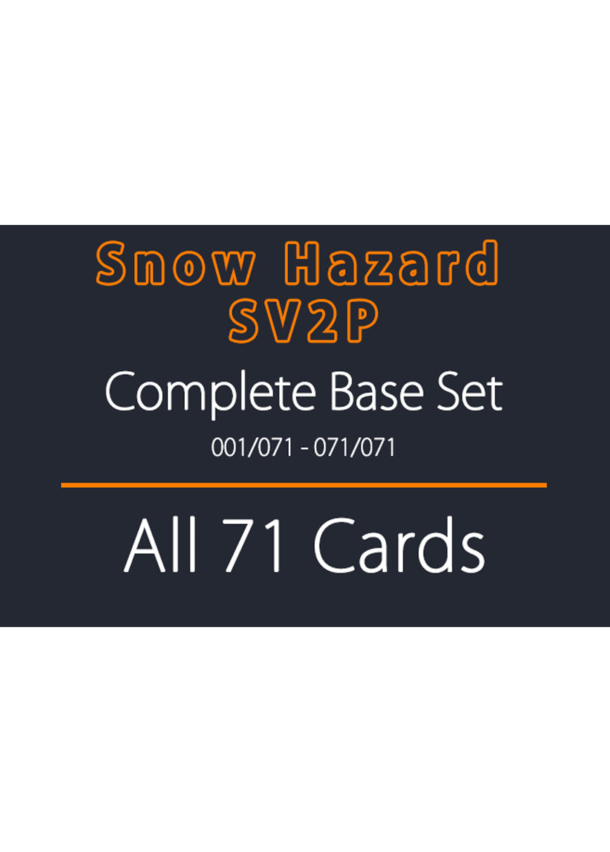 Snow Hazard SV2P Full Base Set x 71 Cards 