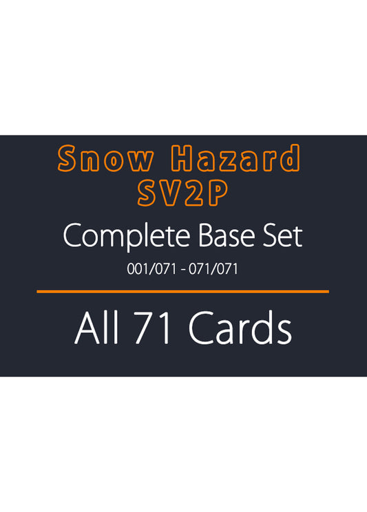 Snow Hazard SV2P Full Base Set x 71 Cards 