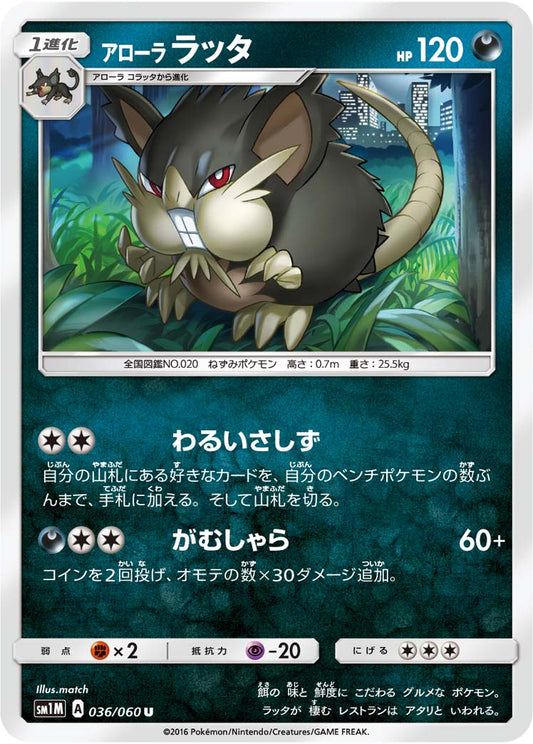 036/060 Alolan Raticate SM1M