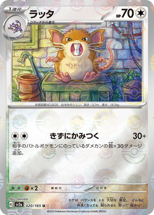 020/165 Raticate Sv2a Reverse Holo
