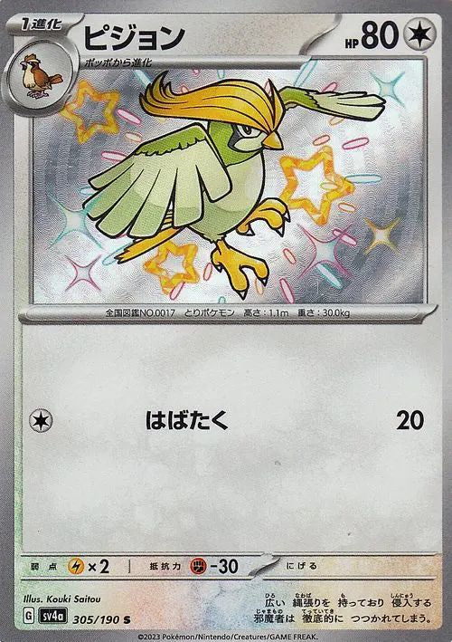 305/190 Pidgeotto SV4a